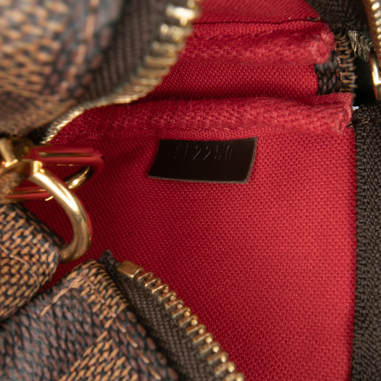 Louis Vuitton Damier Ebene Mini Pochette Accessoires Bruin