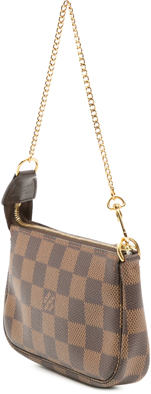 Louis Vuitton Damier Ebene Mini Pochette Accessoires Bruin