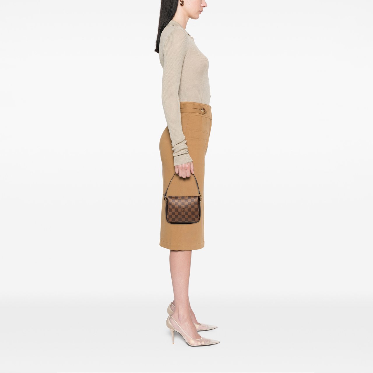 Louis Vuitton Damier Ebene Trousse Pochette Bruin