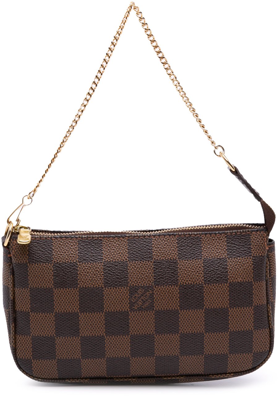 Louis Vuitton Damier Ebene Mini Pochette Accessoires Bruin