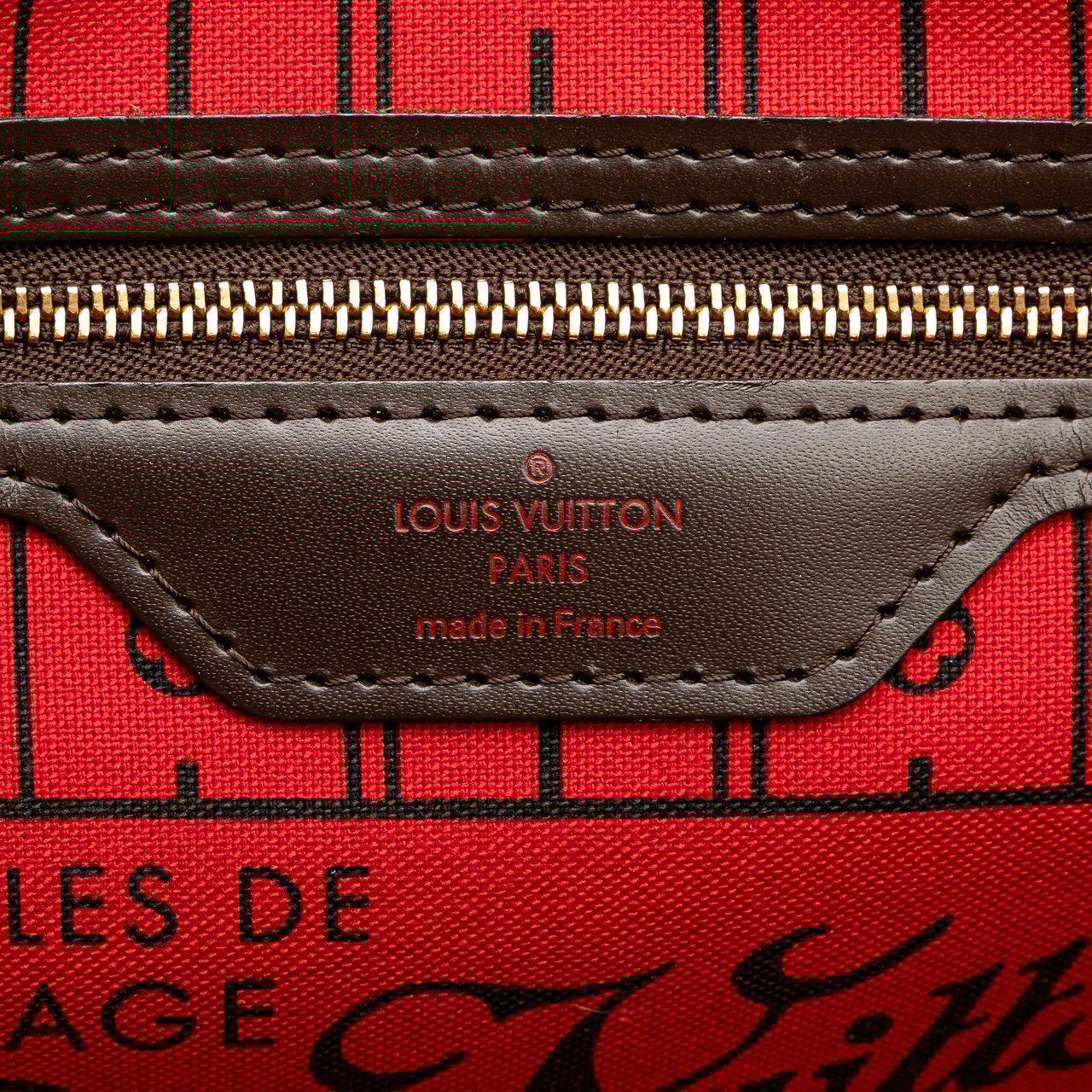 Louis Vuitton Damier Ebene Neverfull PM Bruin