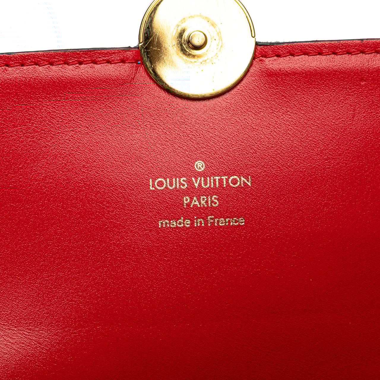 Louis Vuitton Monogram Denim Patchwork Fiore Chain Wallet Blauw
