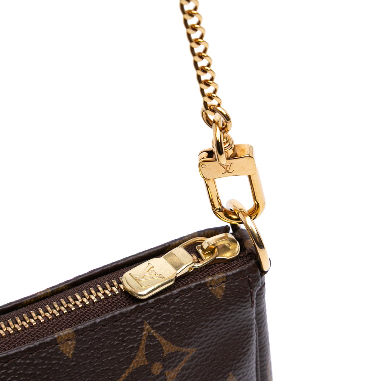 Louis Vuitton Monogram Mini Pochette Accessoires Bruin