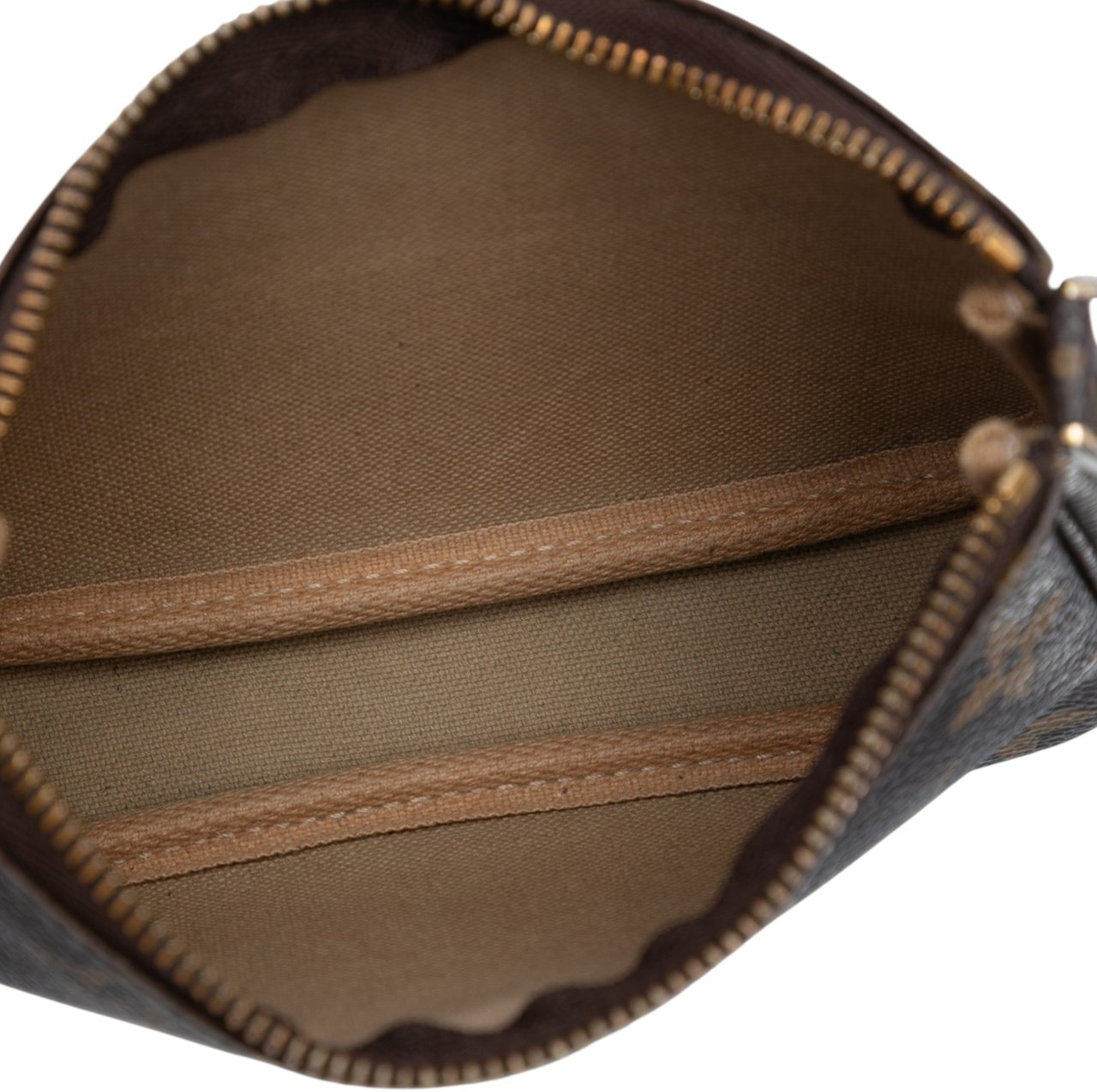 Louis Vuitton Monogram Trunks and Locks Mini Pochette Accessoires Bruin