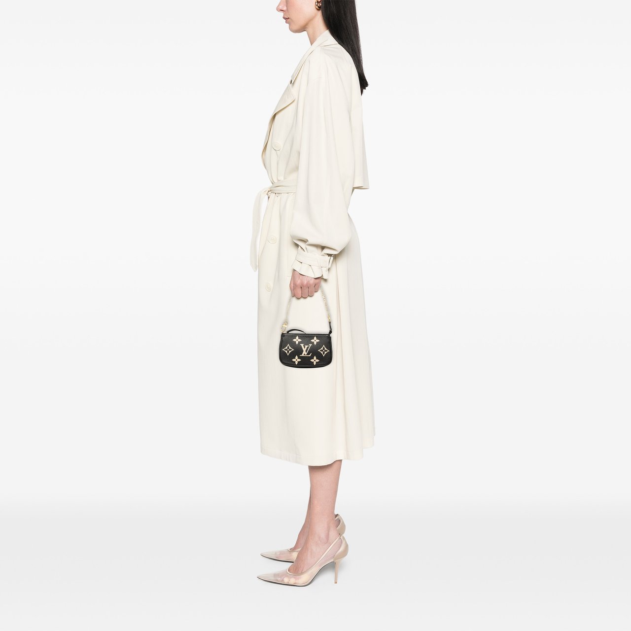 Louis Vuitton Bicolor Monogram Empreinte Mini Pochette Accessoires Zwart