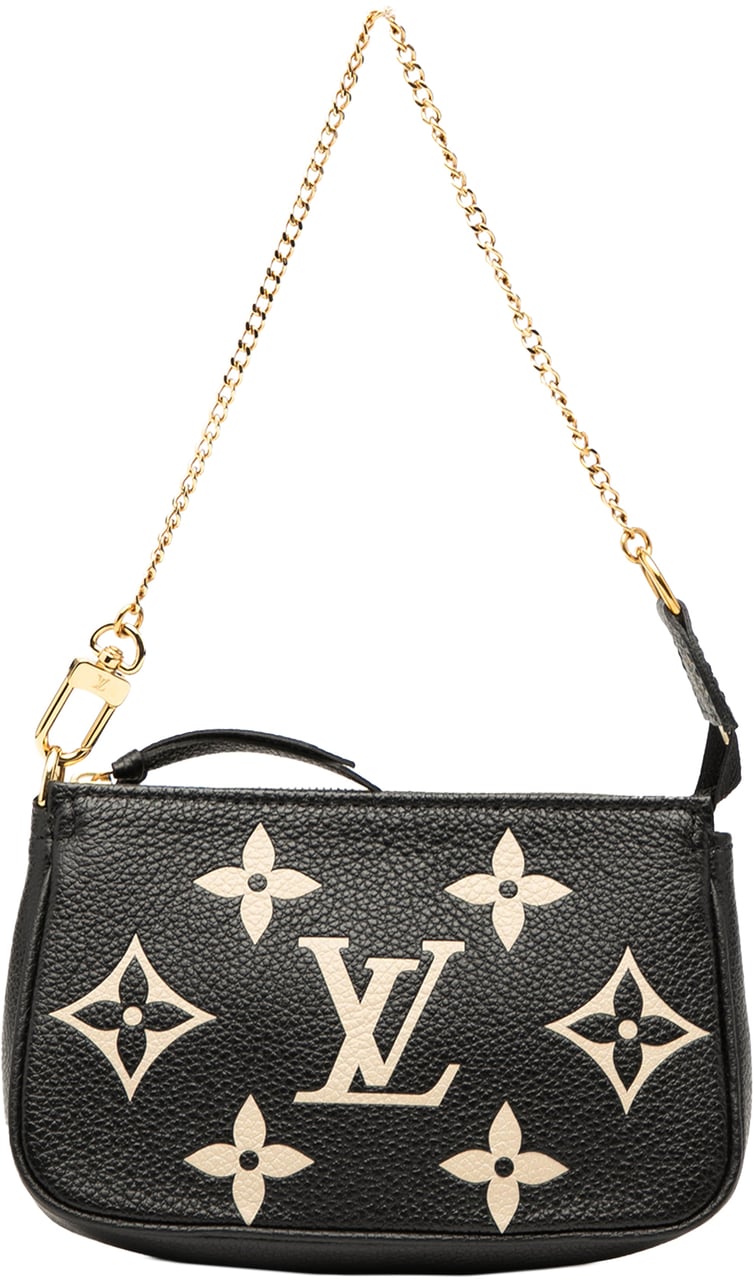 Louis Vuitton Bicolor Monogram Empreinte Mini Pochette Accessoires Zwart