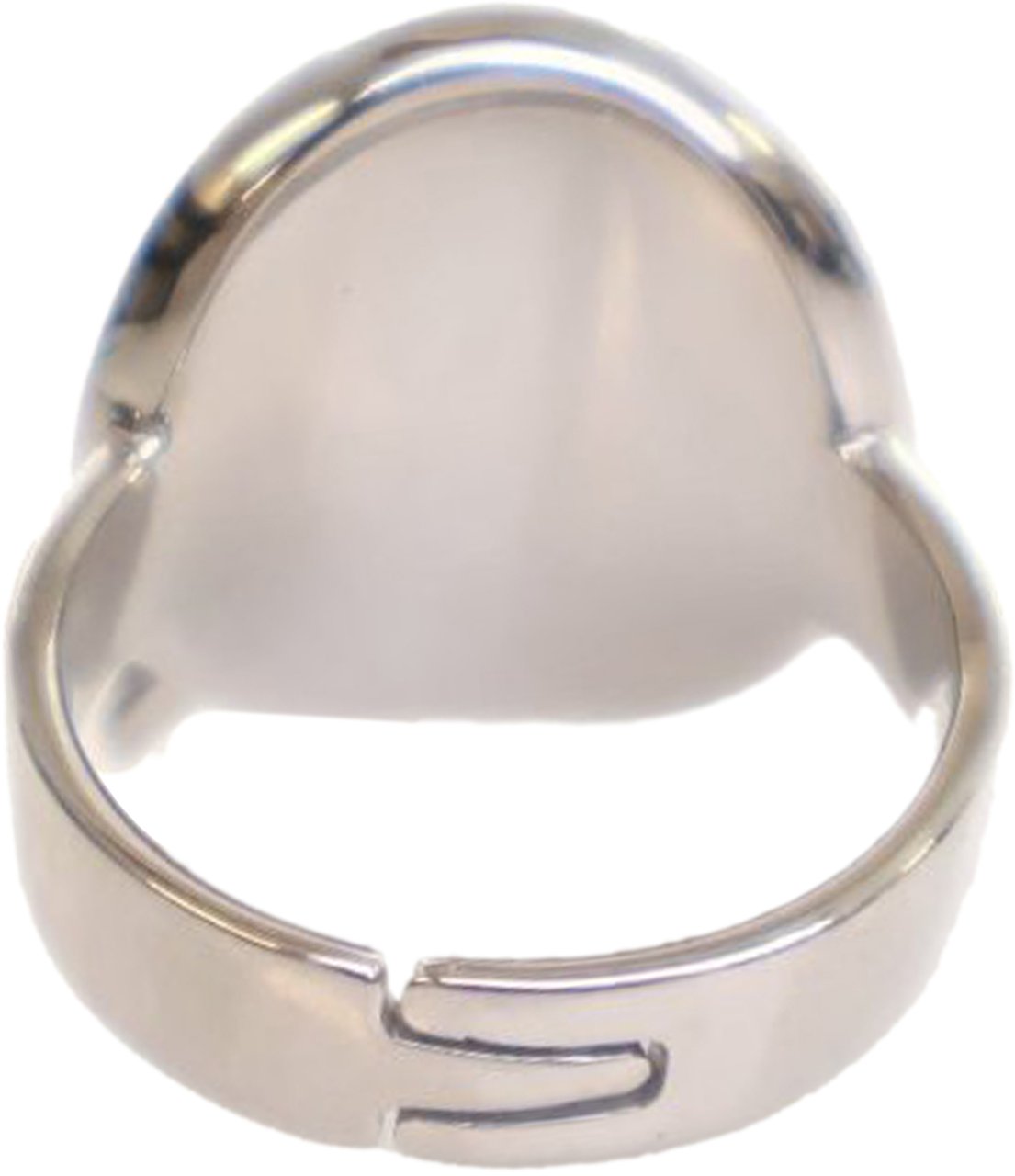 Louis Vuitton Silver Plated Enamel Fairytale Ring Zilver