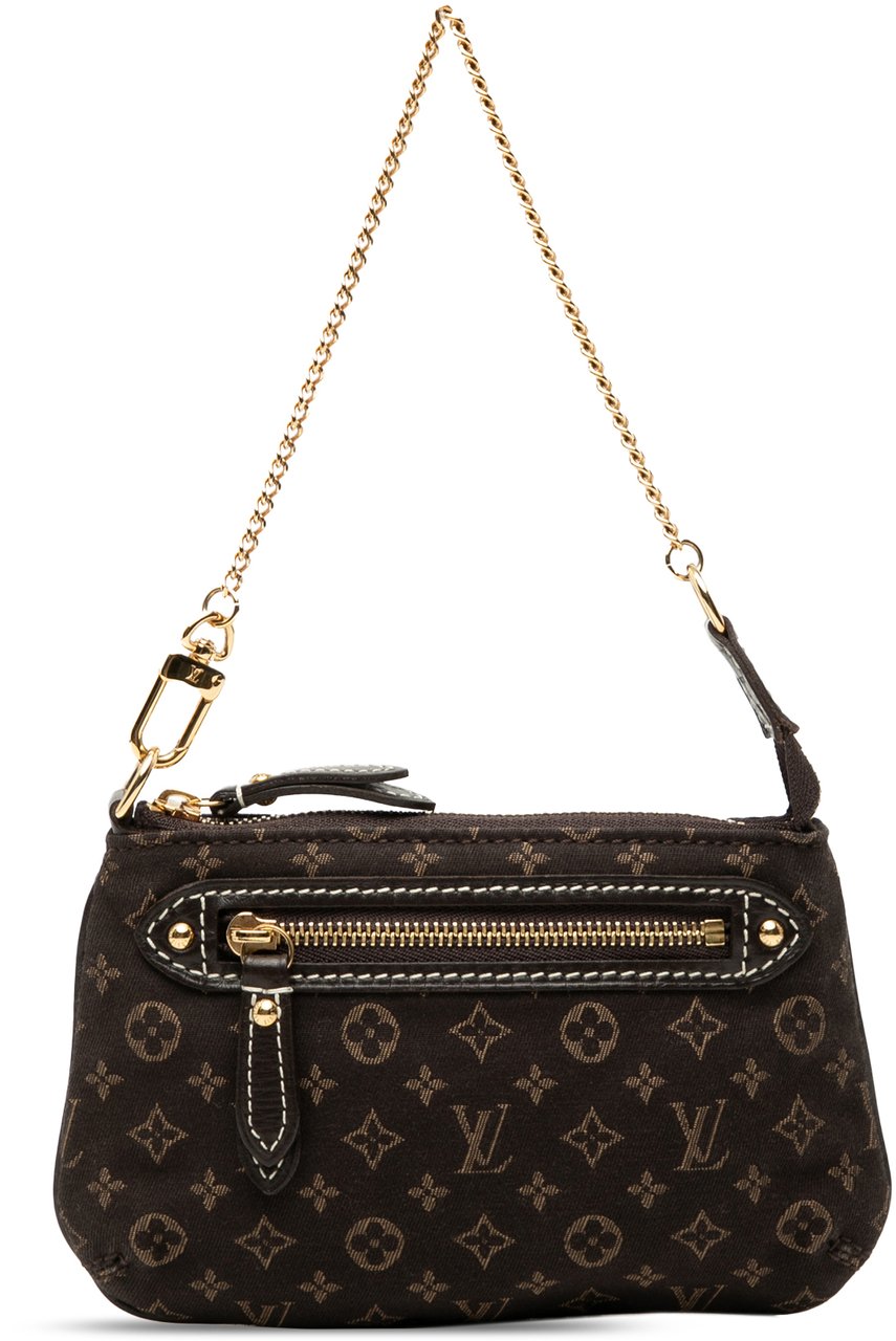 Louis Vuitton Monogram Mini Lin Mini Pochette Accessoires Bruin