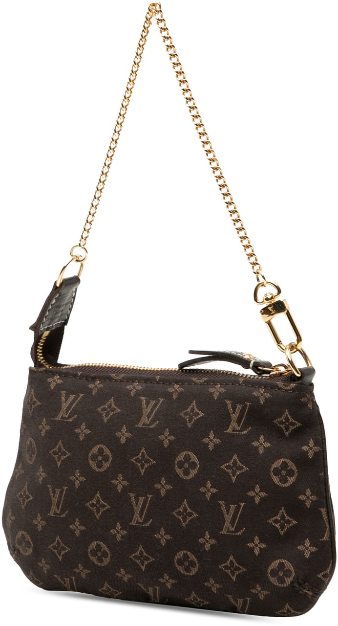 Louis Vuitton Monogram Mini Lin Mini Pochette Accessoires Bruin