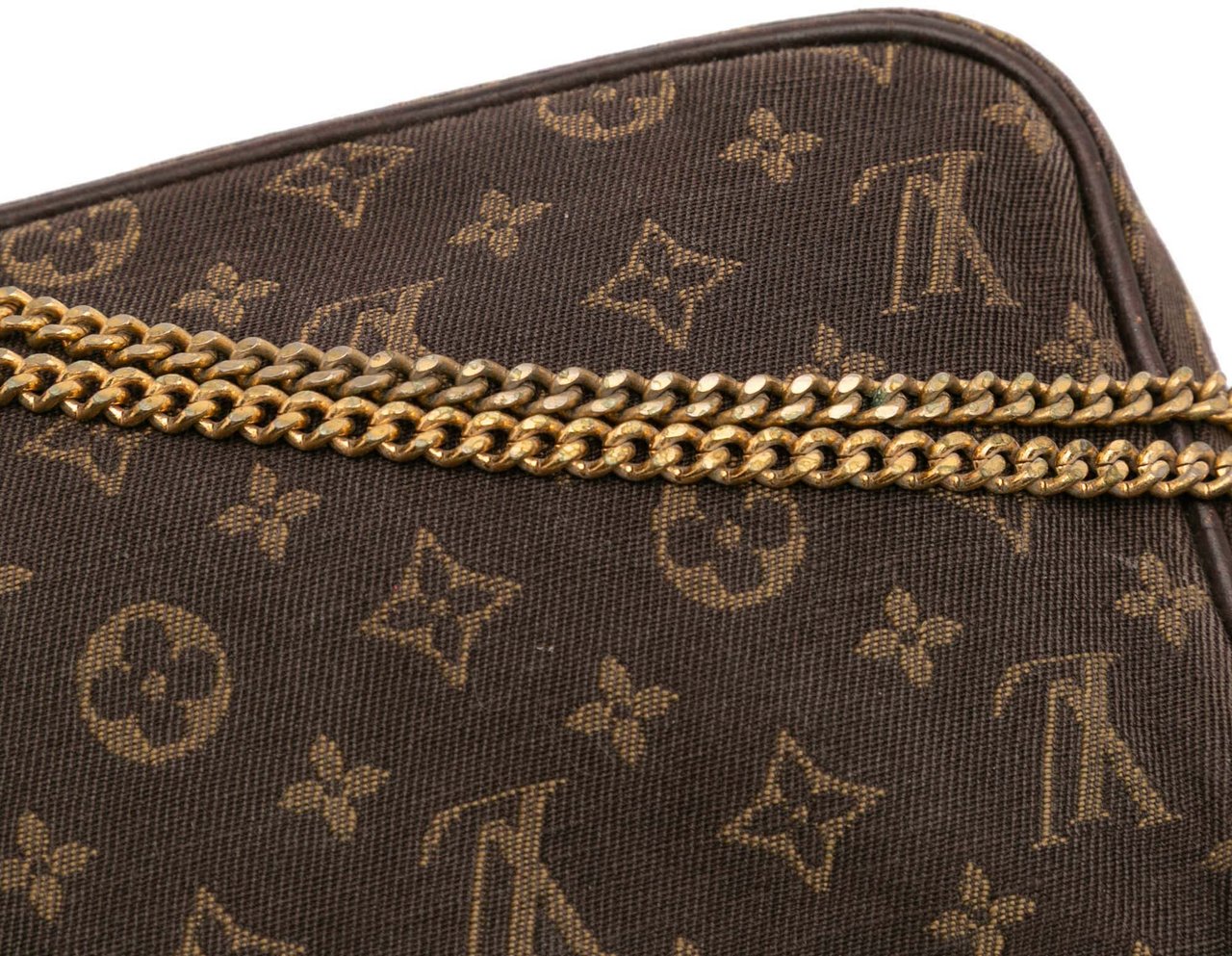 Louis Vuitton Monogram Mini Lin Bucket PM Pouch Bruin