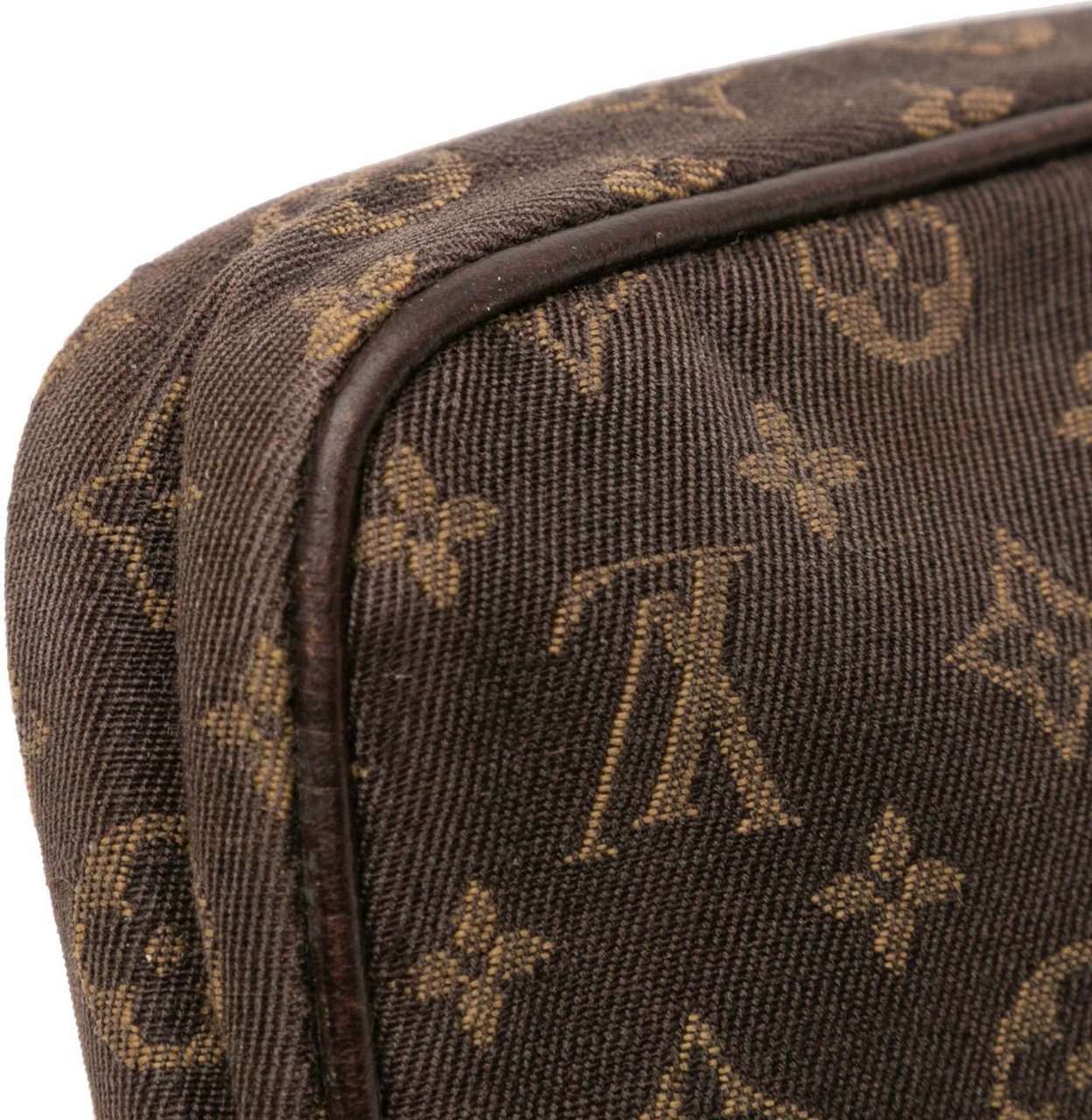 Louis Vuitton Monogram Mini Lin Bucket PM Pouch Bruin