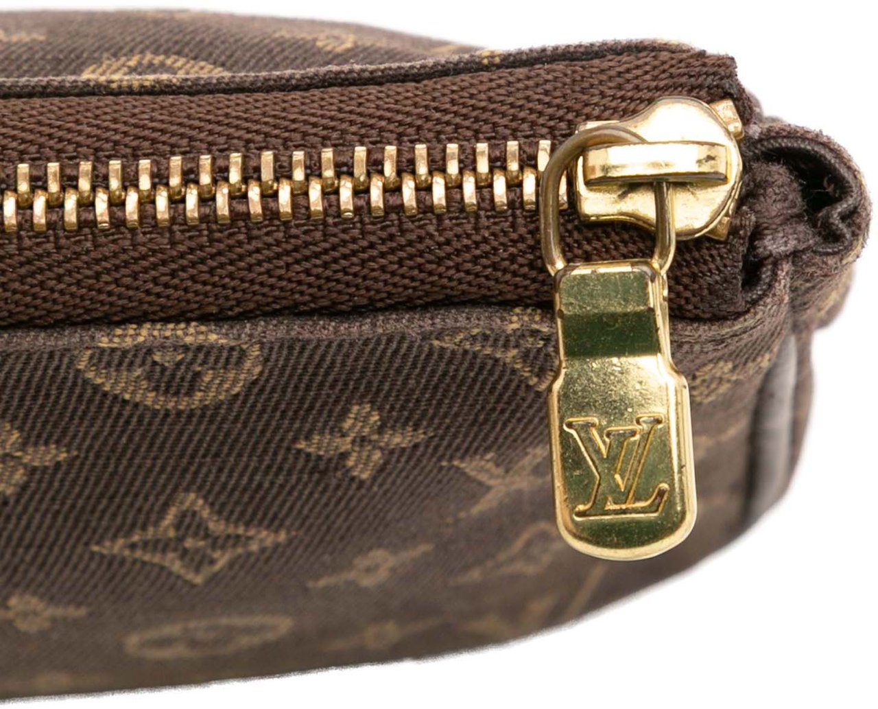 Louis Vuitton Monogram Mini Lin Bucket PM Pouch Bruin