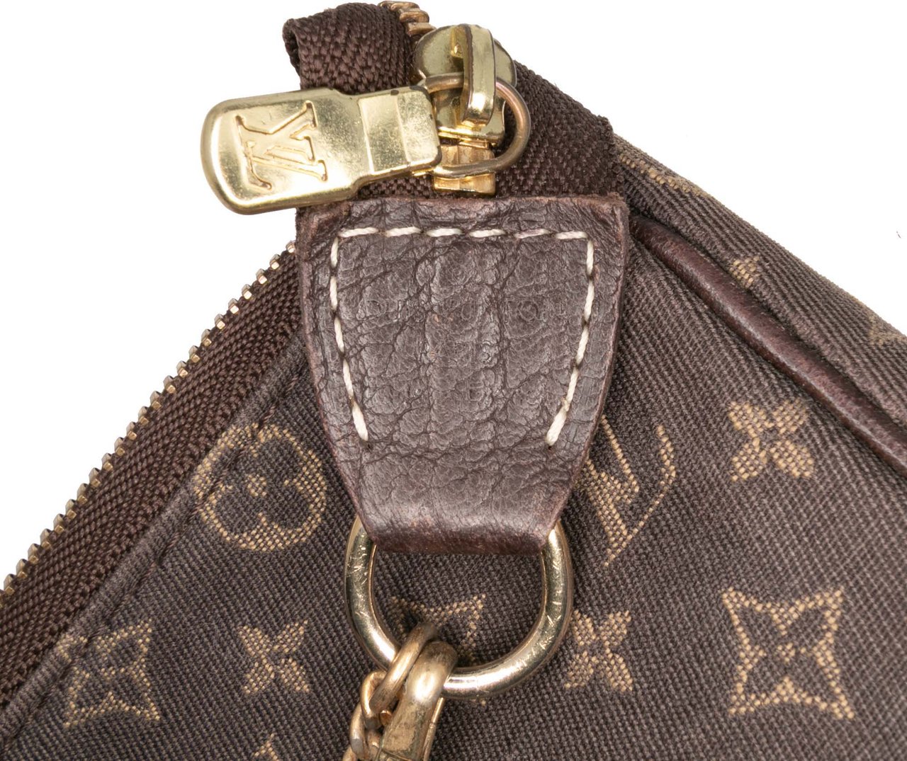 Louis Vuitton Monogram Mini Lin Bucket PM Pouch Bruin