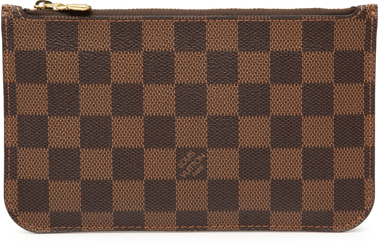 Louis Vuitton Damier Ebene Neverfull PM Pouch Bruin