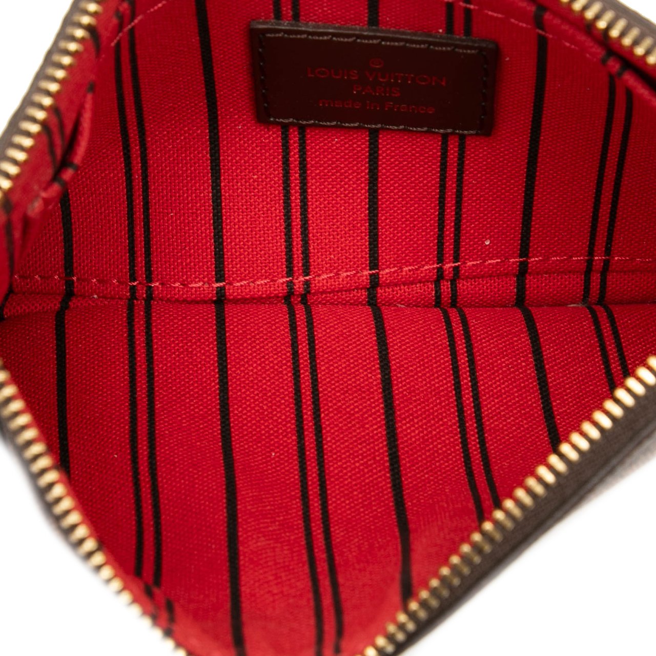 Louis Vuitton Damier Ebene Neverfull PM Pouch Bruin