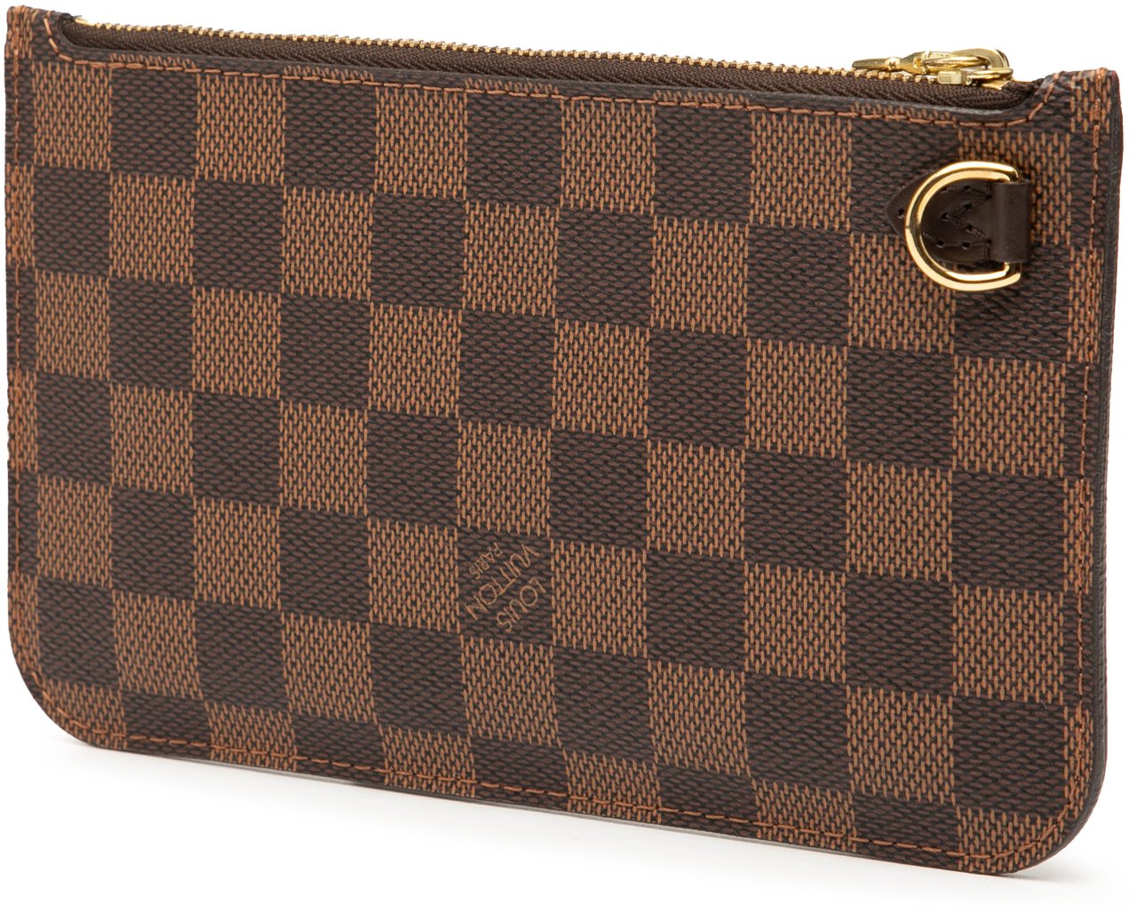Louis Vuitton Damier Ebene Neverfull PM Pouch Bruin