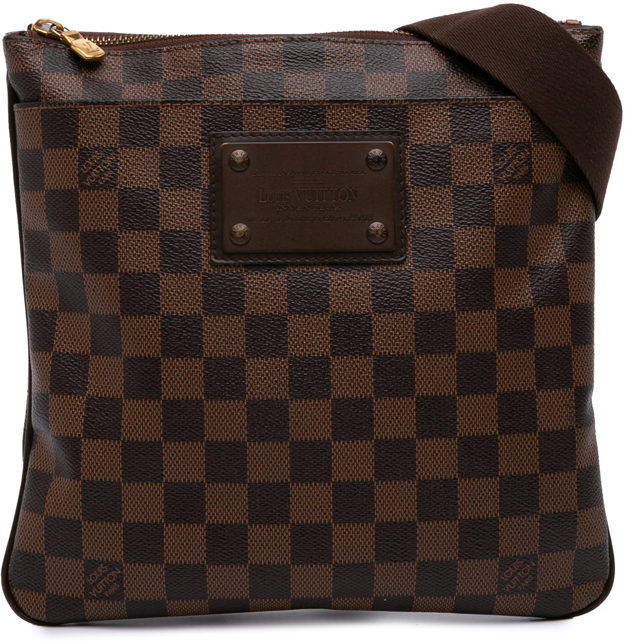 Louis Vuitton Damier Ebene Brooklyn Pochette Bruin