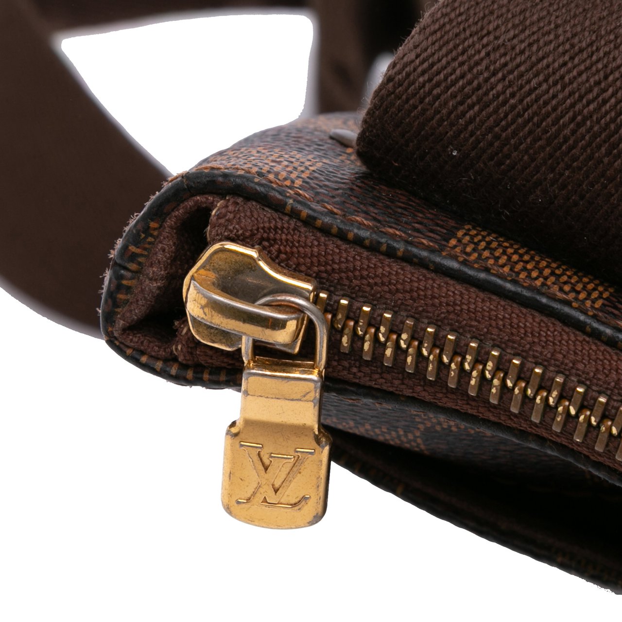 Louis Vuitton Damier Ebene Brooklyn Pochette Bruin
