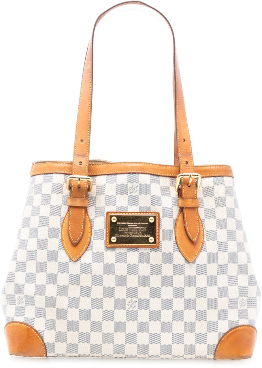 Louis Vuitton Damier Azur Hampstead MM Wit