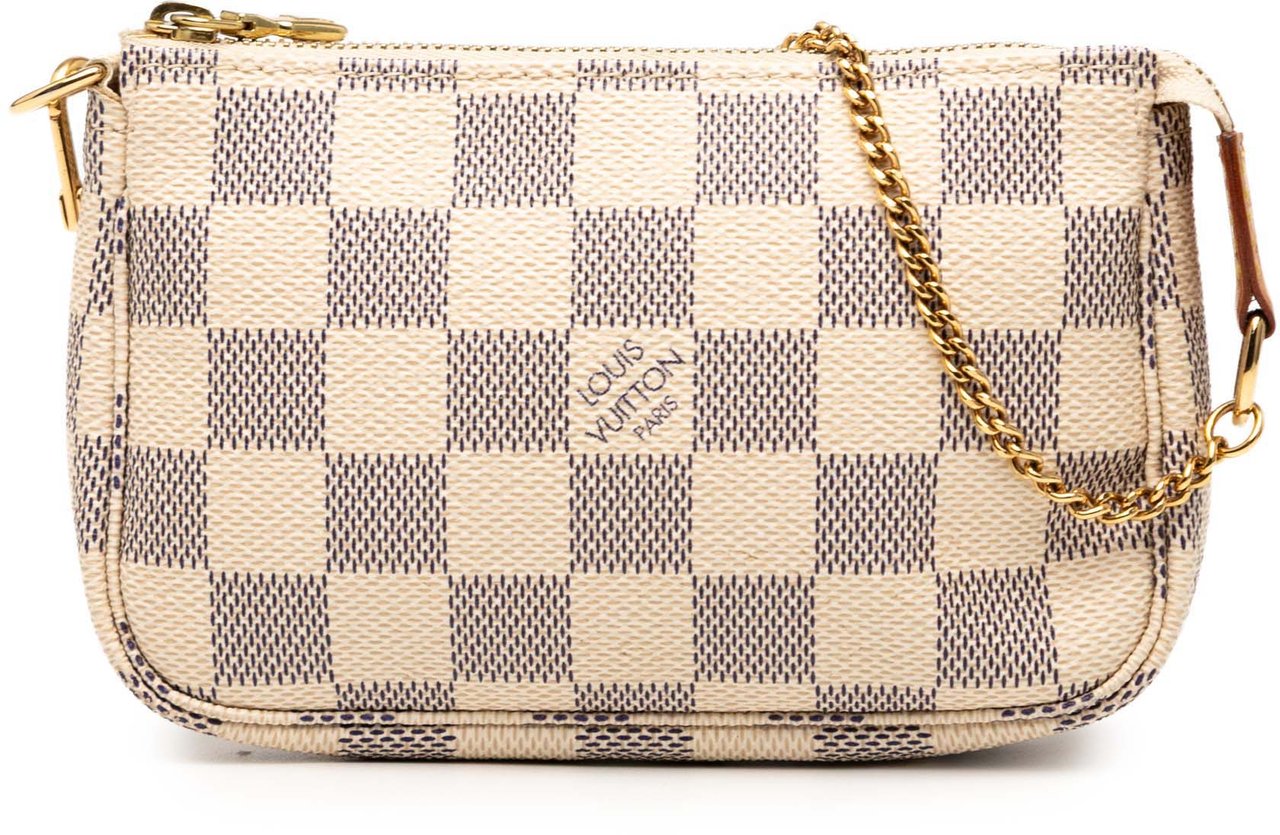 Louis Vuitton Damier Azur Mini Pochette Accessoires Wit