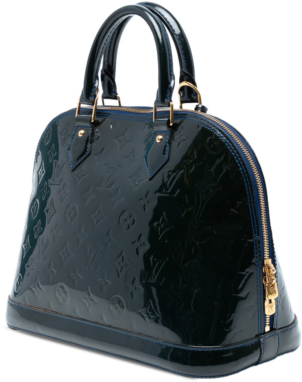 Louis Vuitton Monogram Vernis Alma PM Blauw