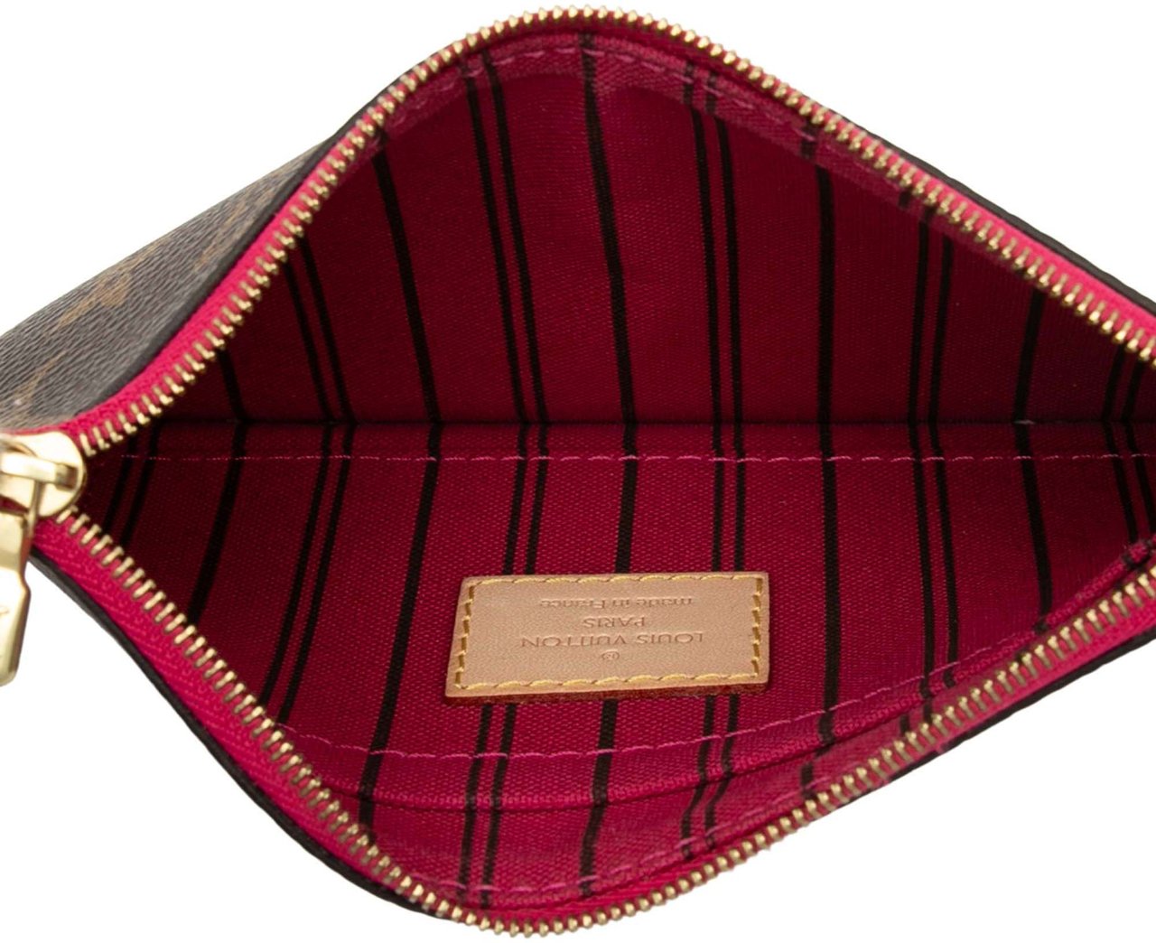 Louis Vuitton Monogram Neverfull Pouch Bruin