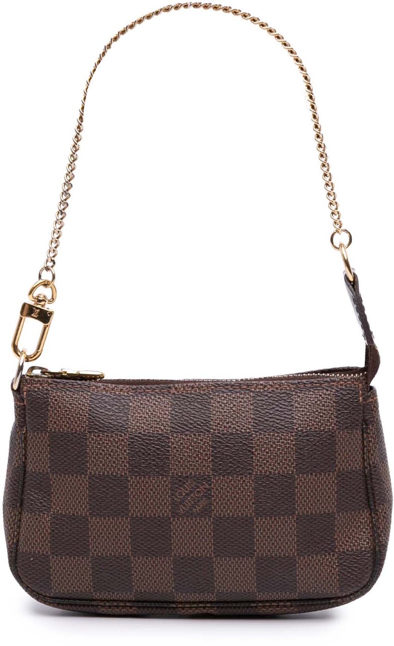 Louis Vuitton Damier Ebene Mini Pochette Accessoires Bruin
