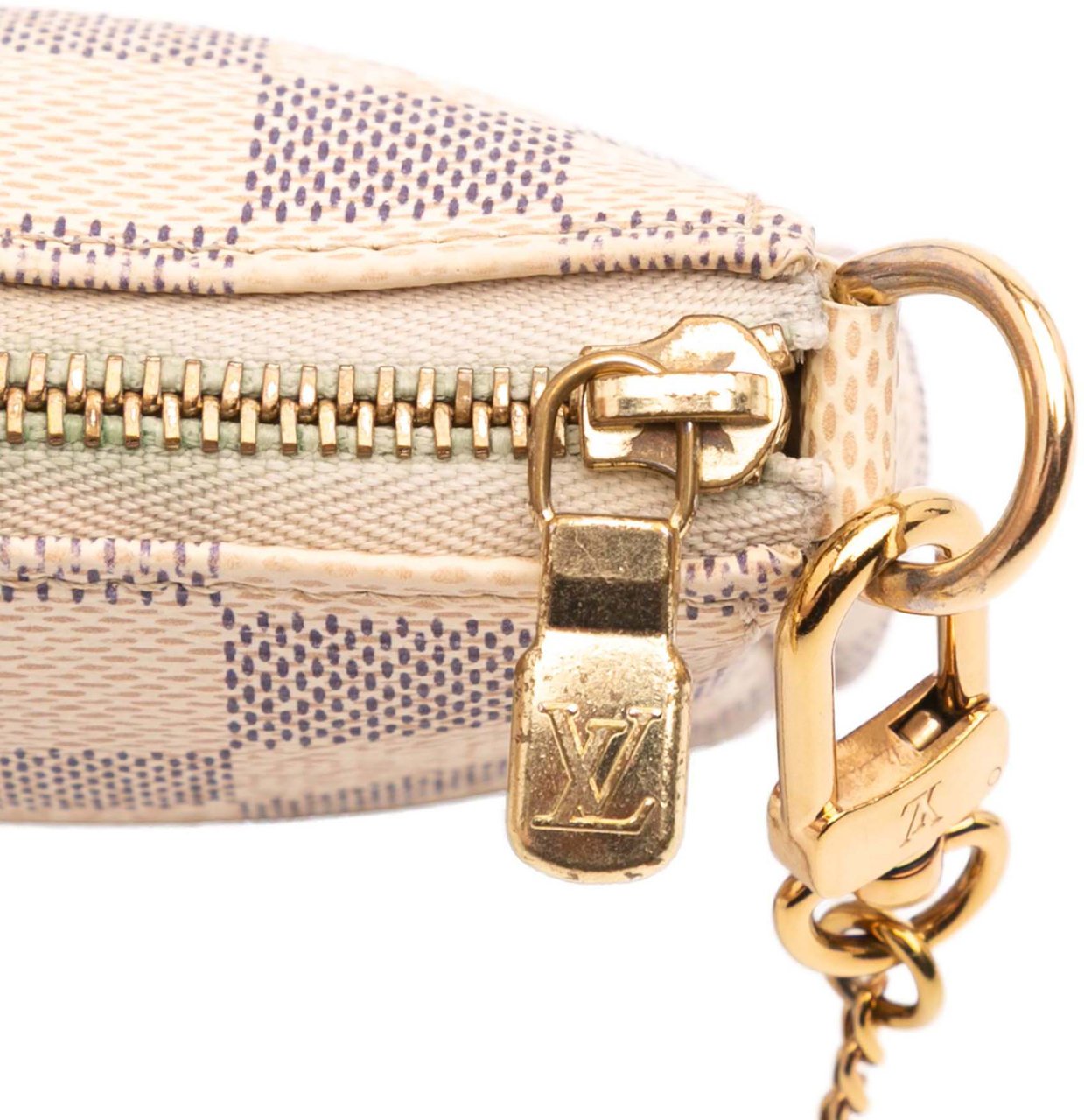 Louis Vuitton Damier Azur Mini Pochette Accessoires Wit