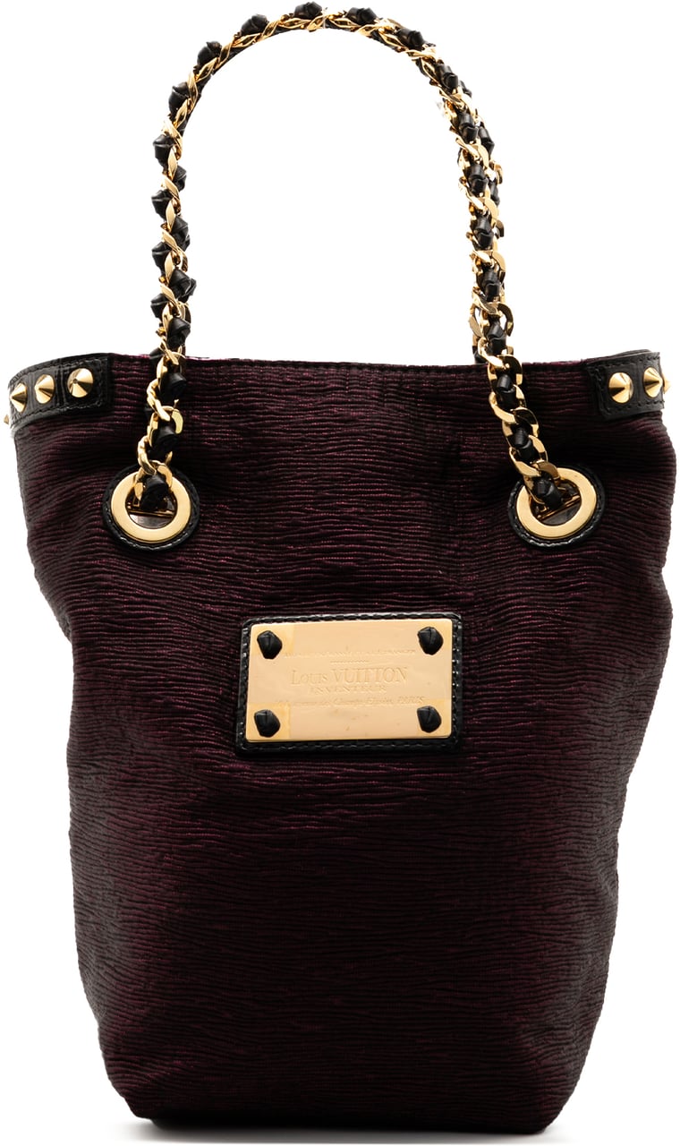 Louis Vuitton Limited Edition Metallic Jacquard Double Jeu Neo Alma Tote Paars