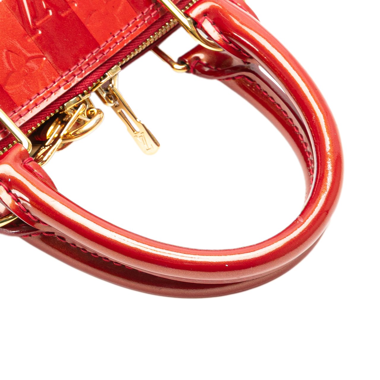 Louis Vuitton Monogram Vernis Rayures Alma BB Rood