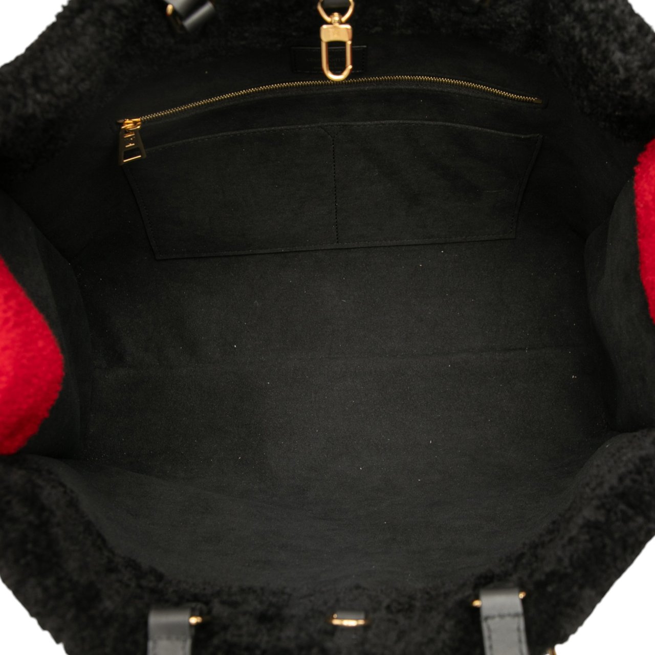 Louis Vuitton Monogram Giant Shearling Teddy Onthego GM Zwart
