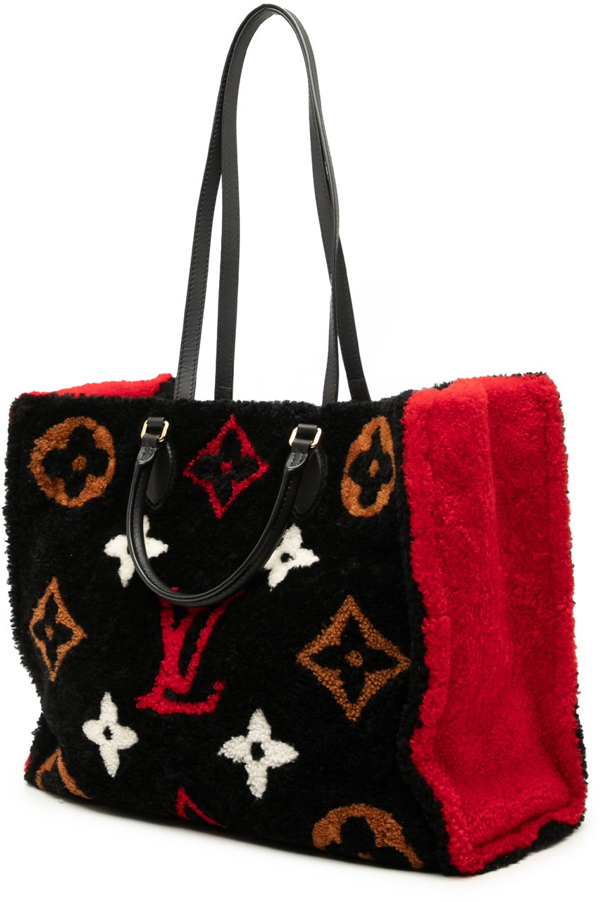 Louis Vuitton Monogram Giant Shearling Teddy Onthego GM Zwart