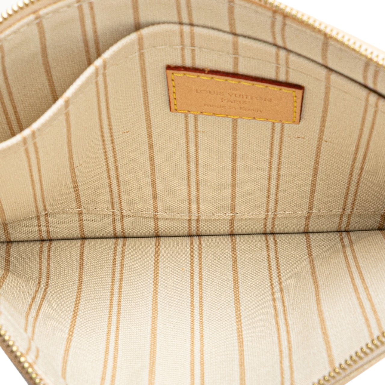 Louis Vuitton Damier Azur Neverfull Pouch MM Wit