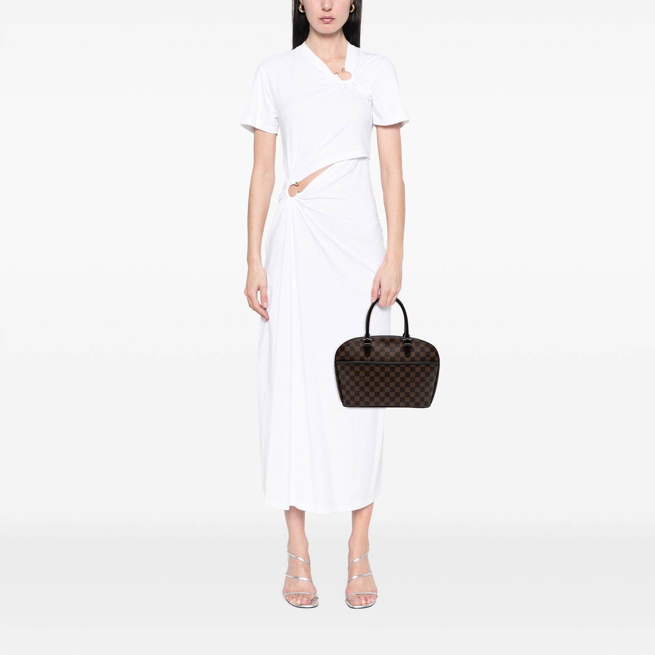 Louis Vuitton Damier Ebene Sarria Horizontal Bruin