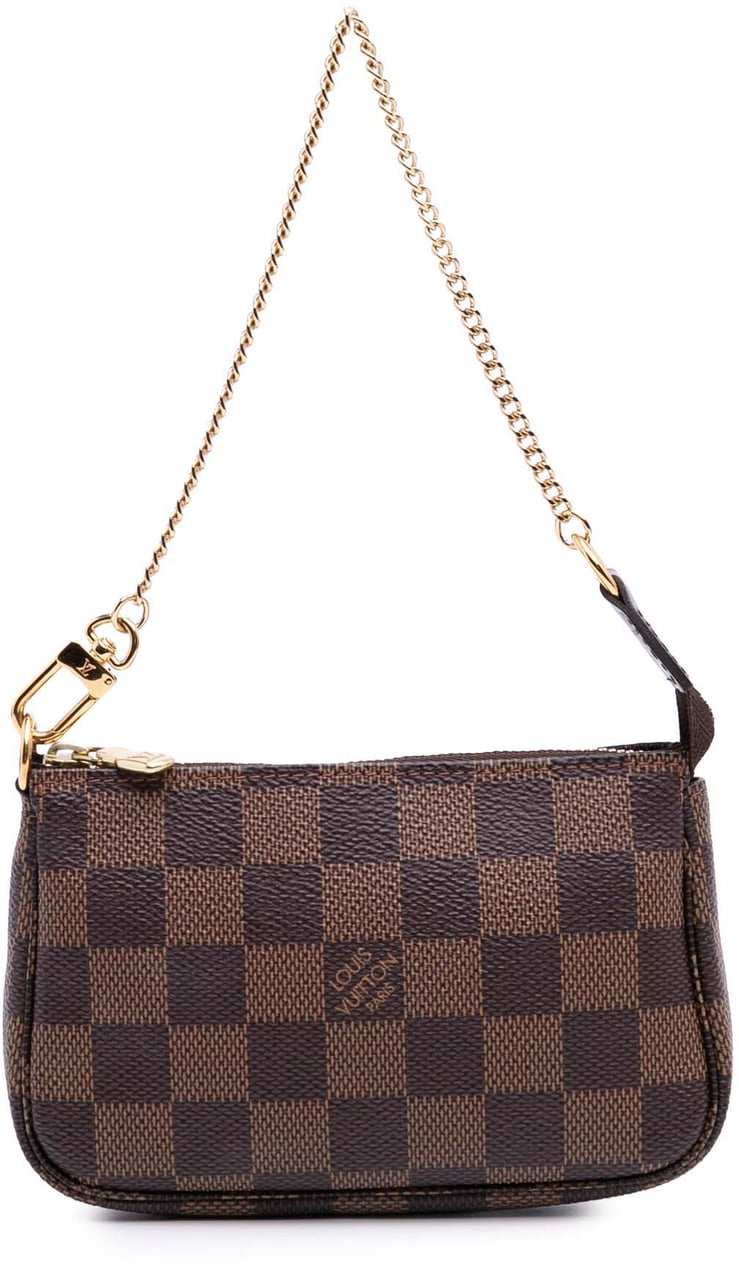 Louis Vuitton Damier Ebene Mini Pochette Accessoires Bruin