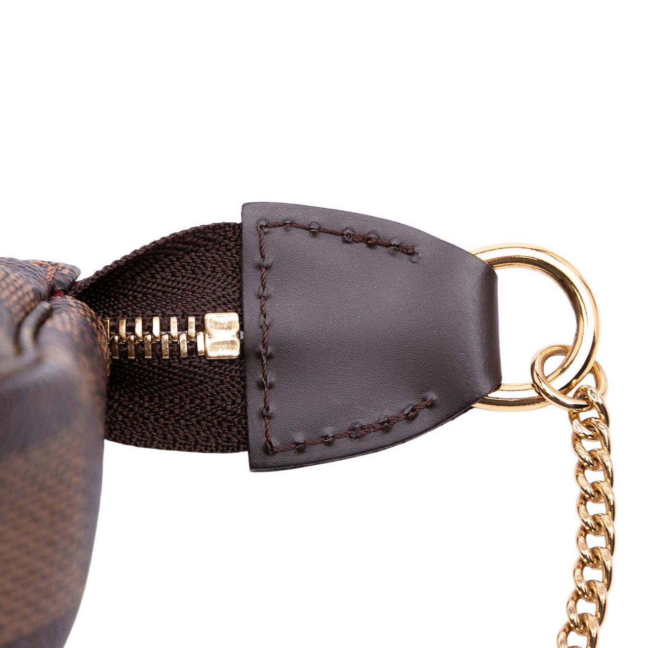 Louis Vuitton Damier Ebene Mini Pochette Accessoires Bruin