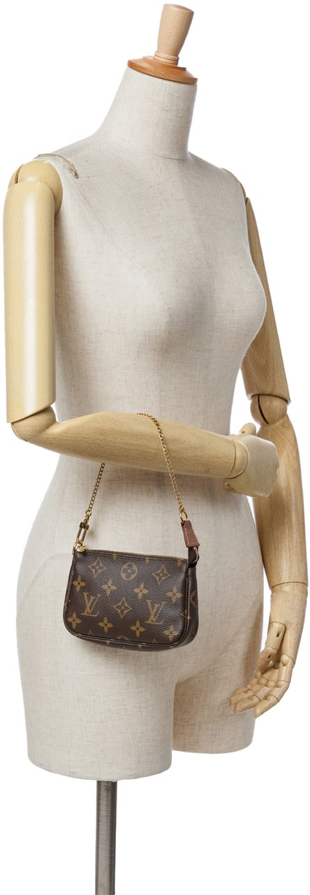 Louis Vuitton Monogram Mini Pochette Accessoires Bruin