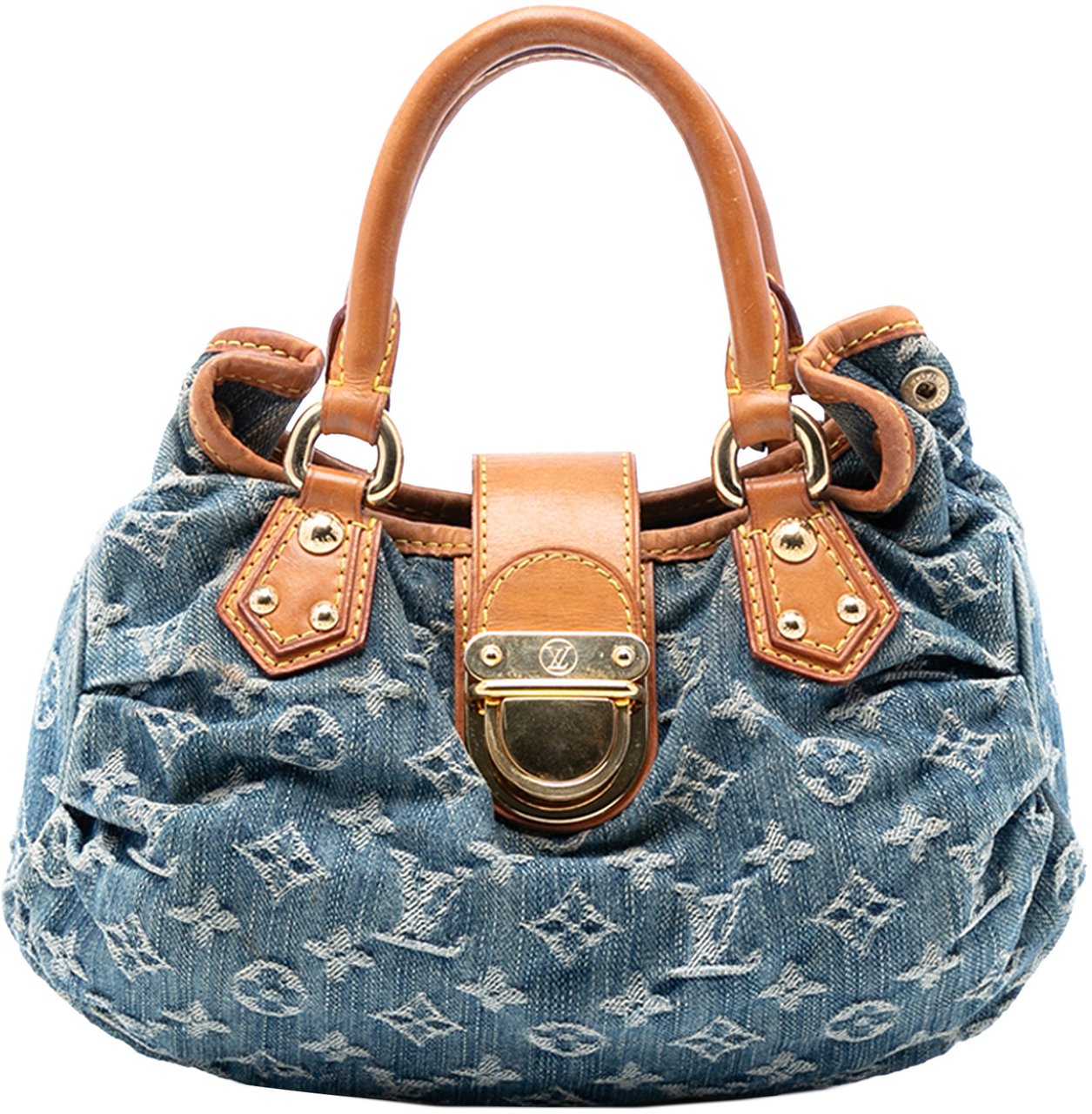 Louis Vuitton Monogram Denim Pleaty Blauw