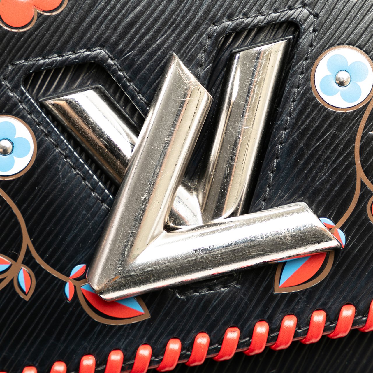 Louis Vuitton Limited Edition Blooming Flowers Epi Twist MM Zwart