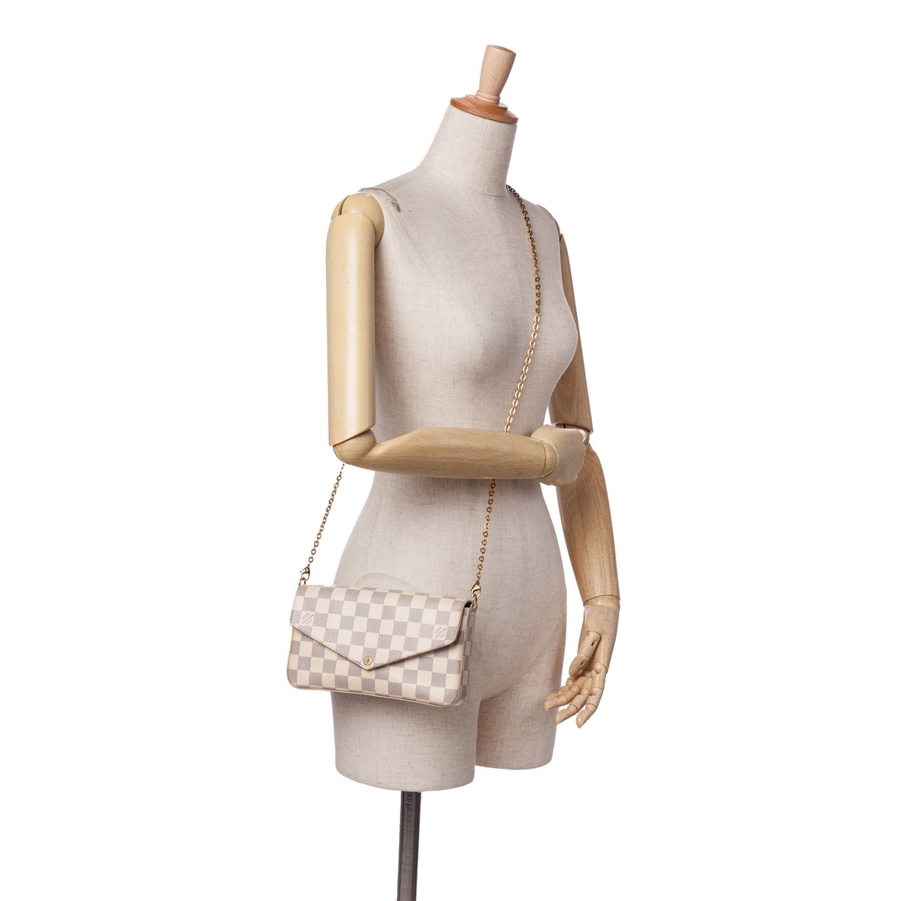 Louis Vuitton Damier Azur Pochette Felicie Wit