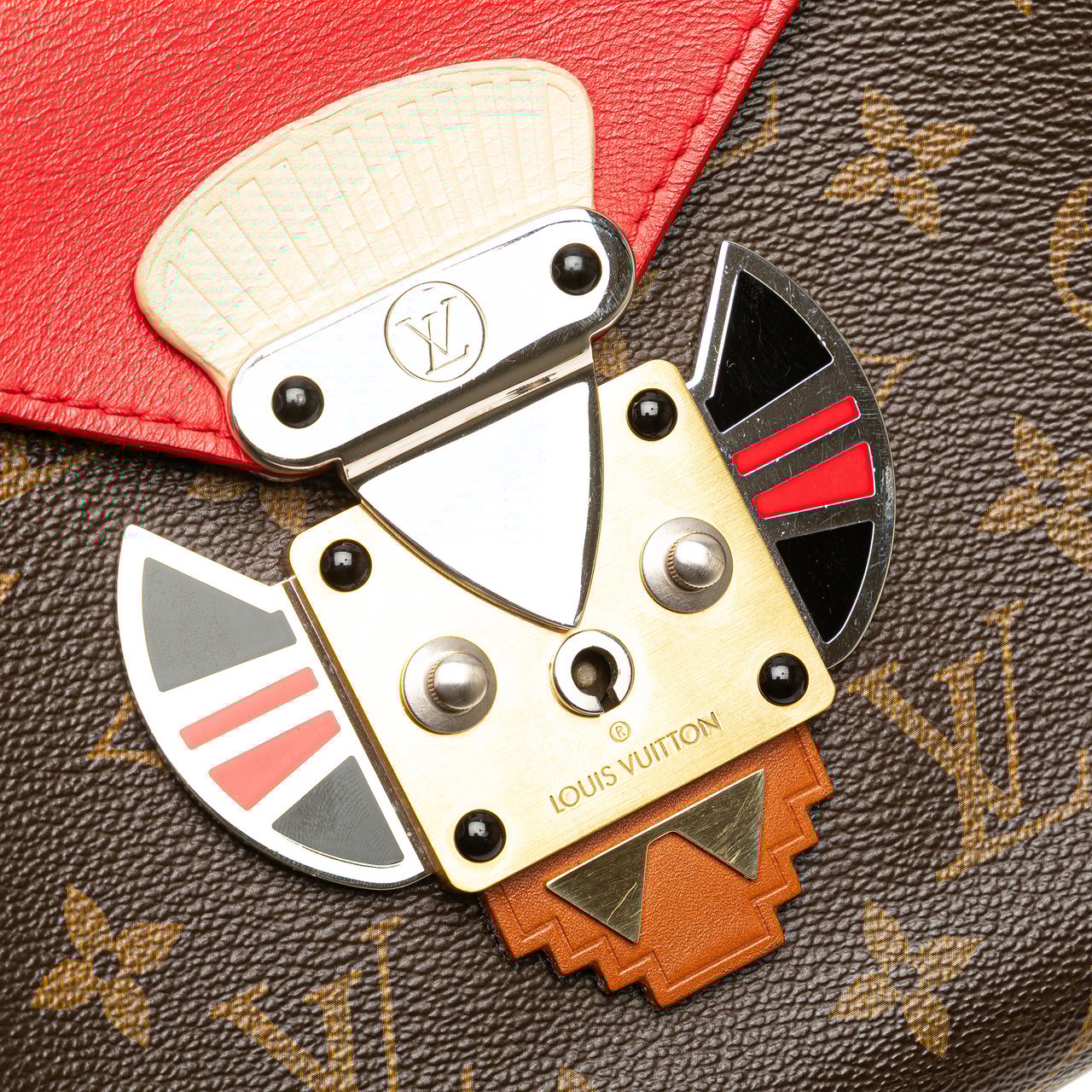 Louis Vuitton Monogram Tribal Mask Pochette PM Bruin