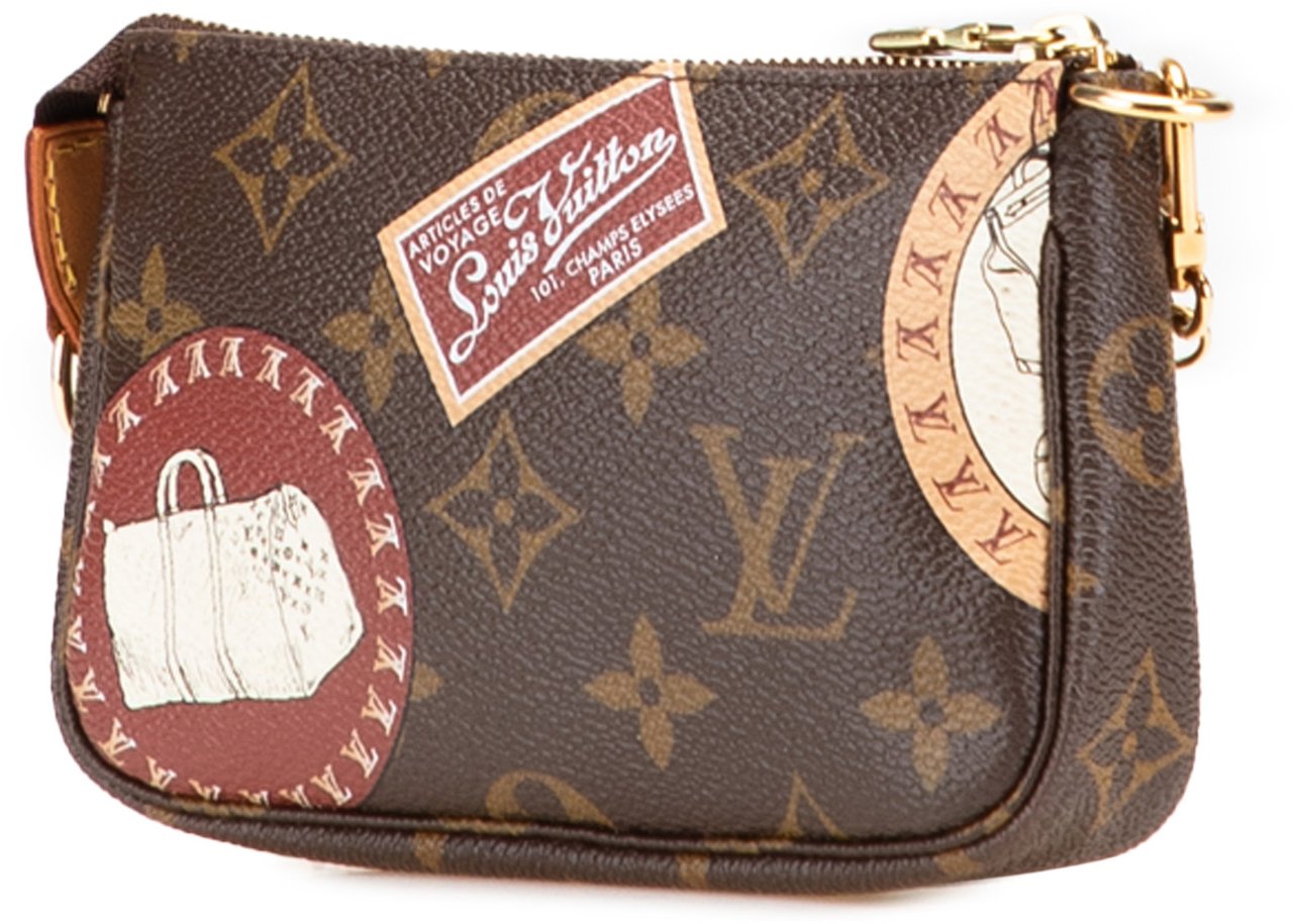 Louis Vuitton Monogram Patch Mini Pochette Accessoires Bruin