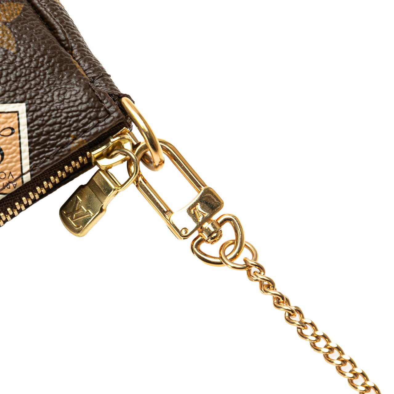 Louis Vuitton Monogram Patch Mini Pochette Accessoires Bruin