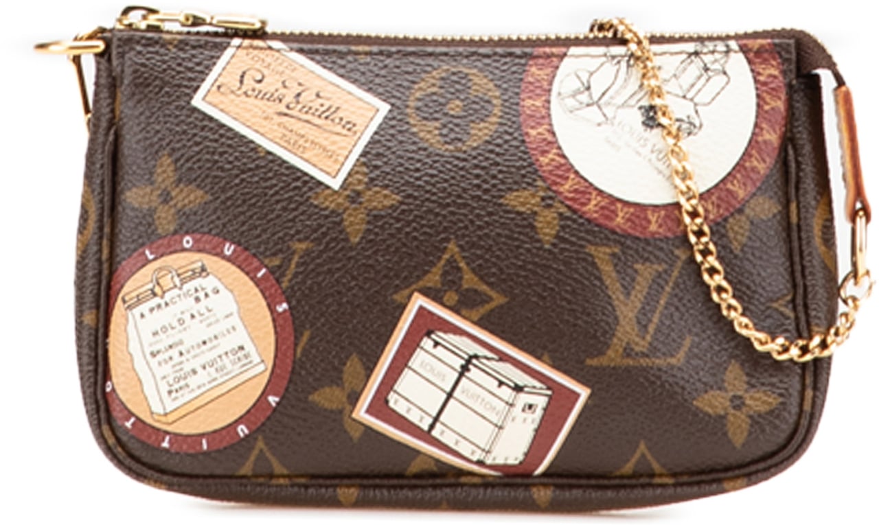 Louis Vuitton Monogram Patch Mini Pochette Accessoires Bruin