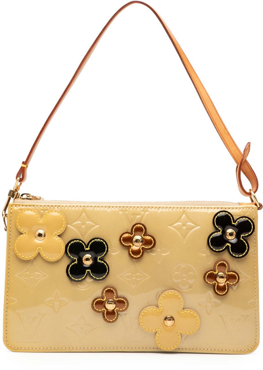 Louis Vuitton Monogram Vernis Fleurs Lexington Pochette Bruin