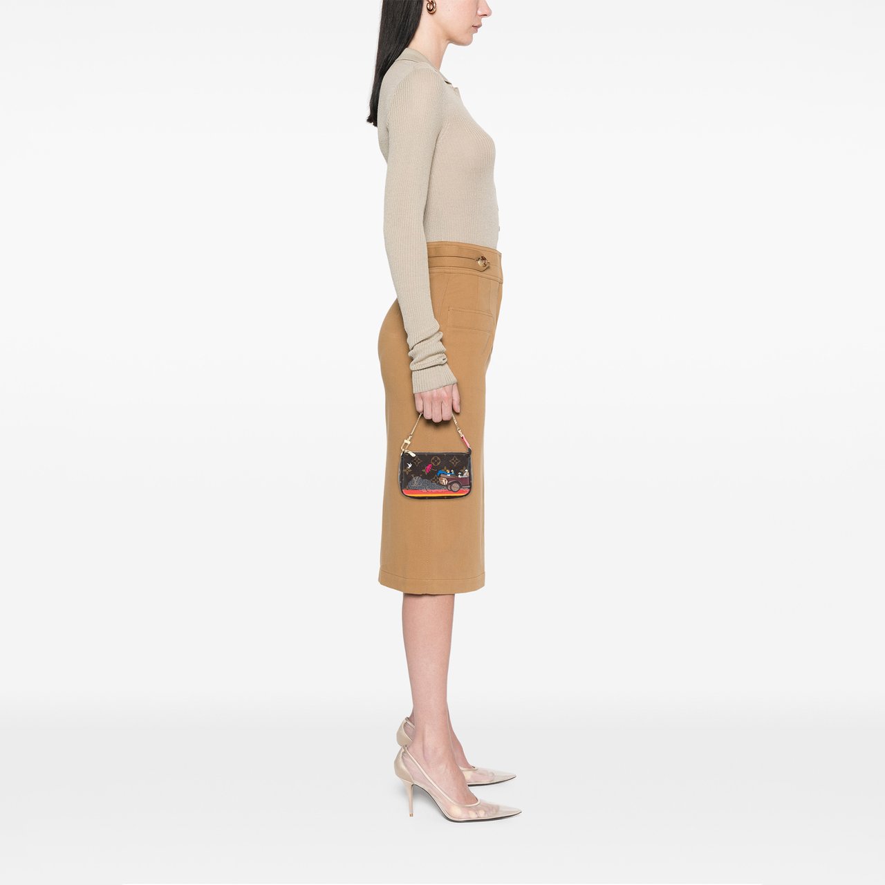 Louis Vuitton Monogram Evasion Illustre Mini Pochette Accessories Bruin