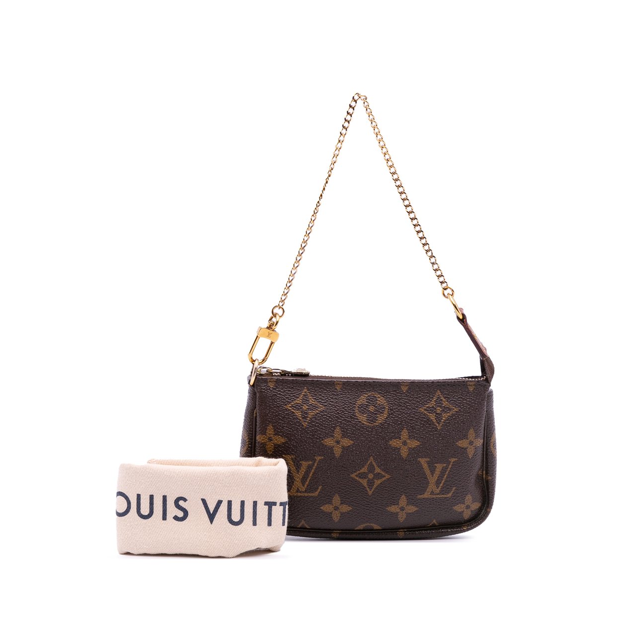 Louis Vuitton Monogram Mini Pochette Accessoires Bruin