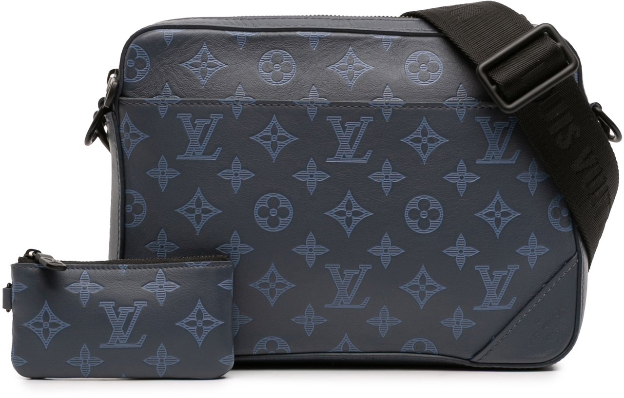 Louis Vuitton Monogram Shadow Duo Messenger Blauw