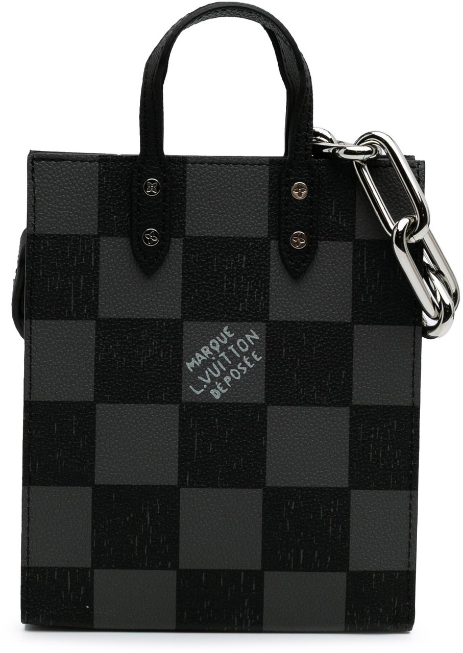 Louis Vuitton Damier Checkerboard Sac Plat XS Zwart