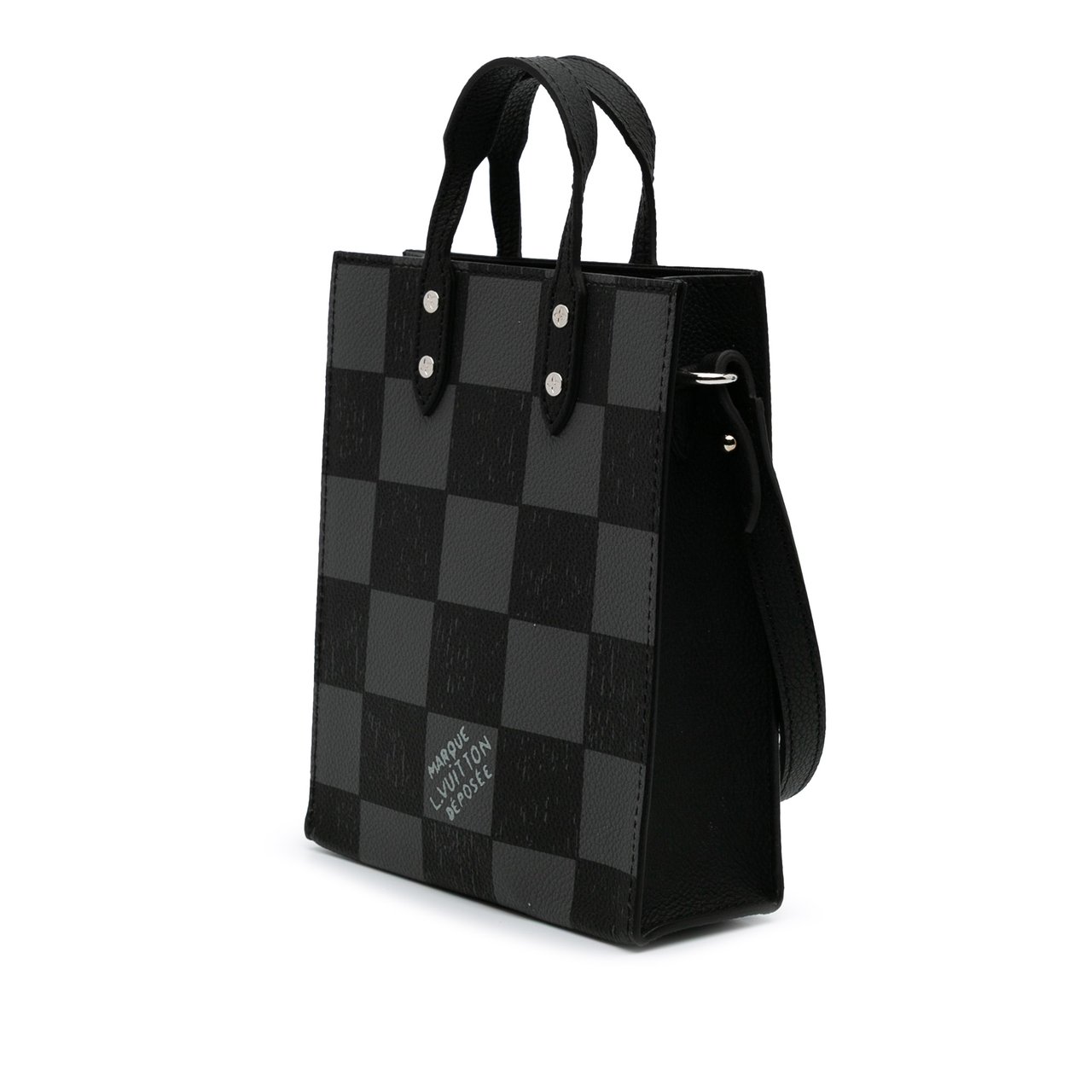 Louis Vuitton Damier Checkerboard Sac Plat XS Zwart